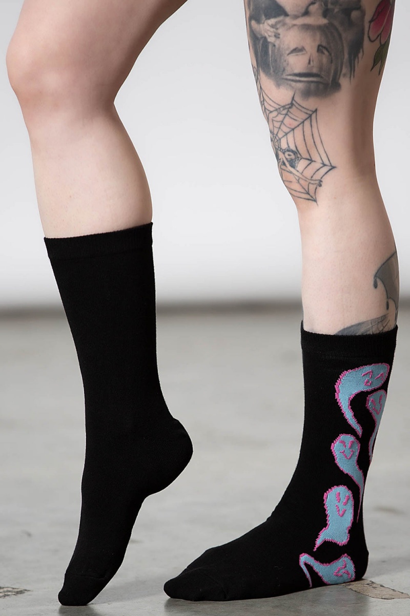 Killstar Phantom Ankle Socks Černé | KQMRWU-542