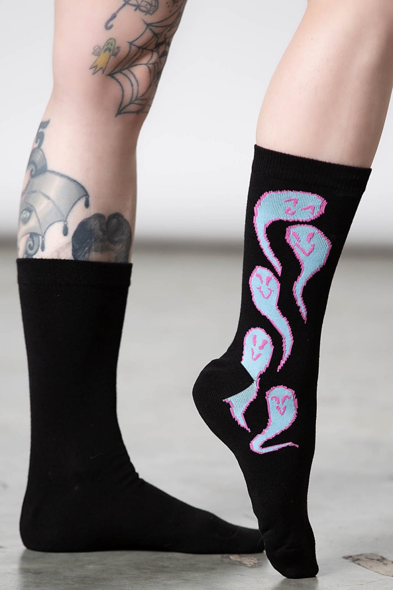 Killstar Phantom Ankle Socks Černé | KQMRWU-542