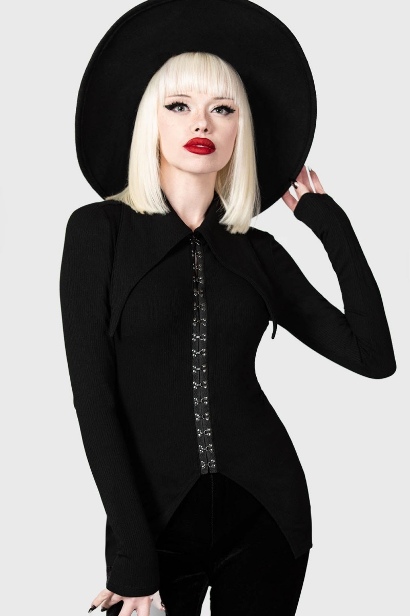 Killstar Phenex Shirt Černé | SNDKLY-752
