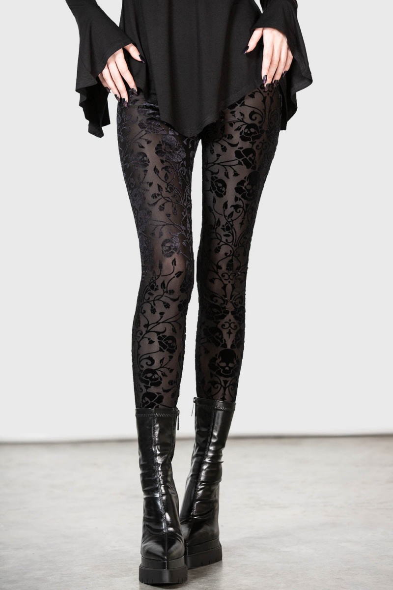 Killstar Pixie Dream Leggings Černé | AJNFTS-132