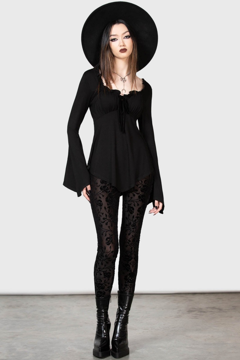 Killstar Pixie Dream Leggings Černé | AJNFTS-132