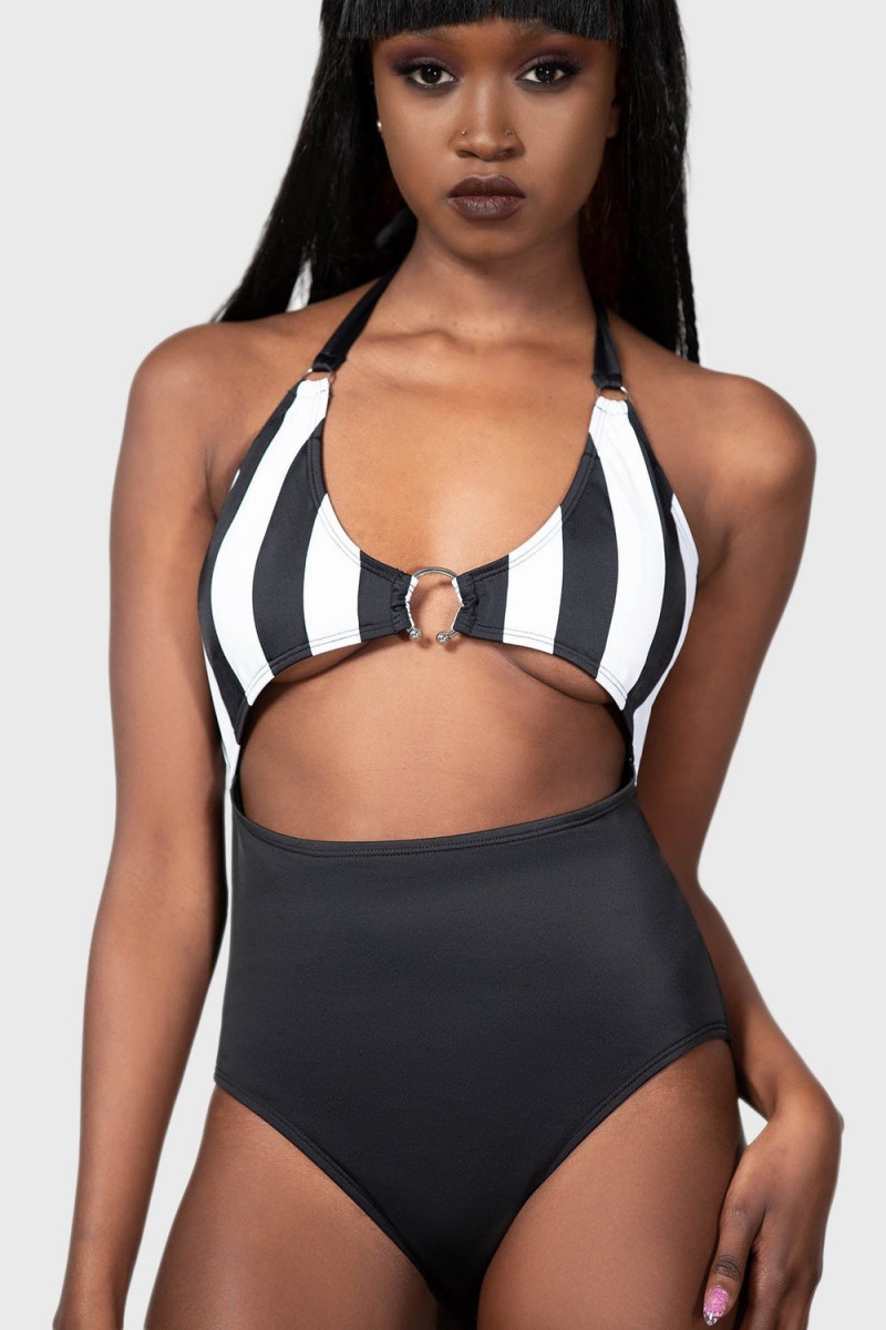 Killstar Pollienar Swimsuit Černé | ZOHYBN-128