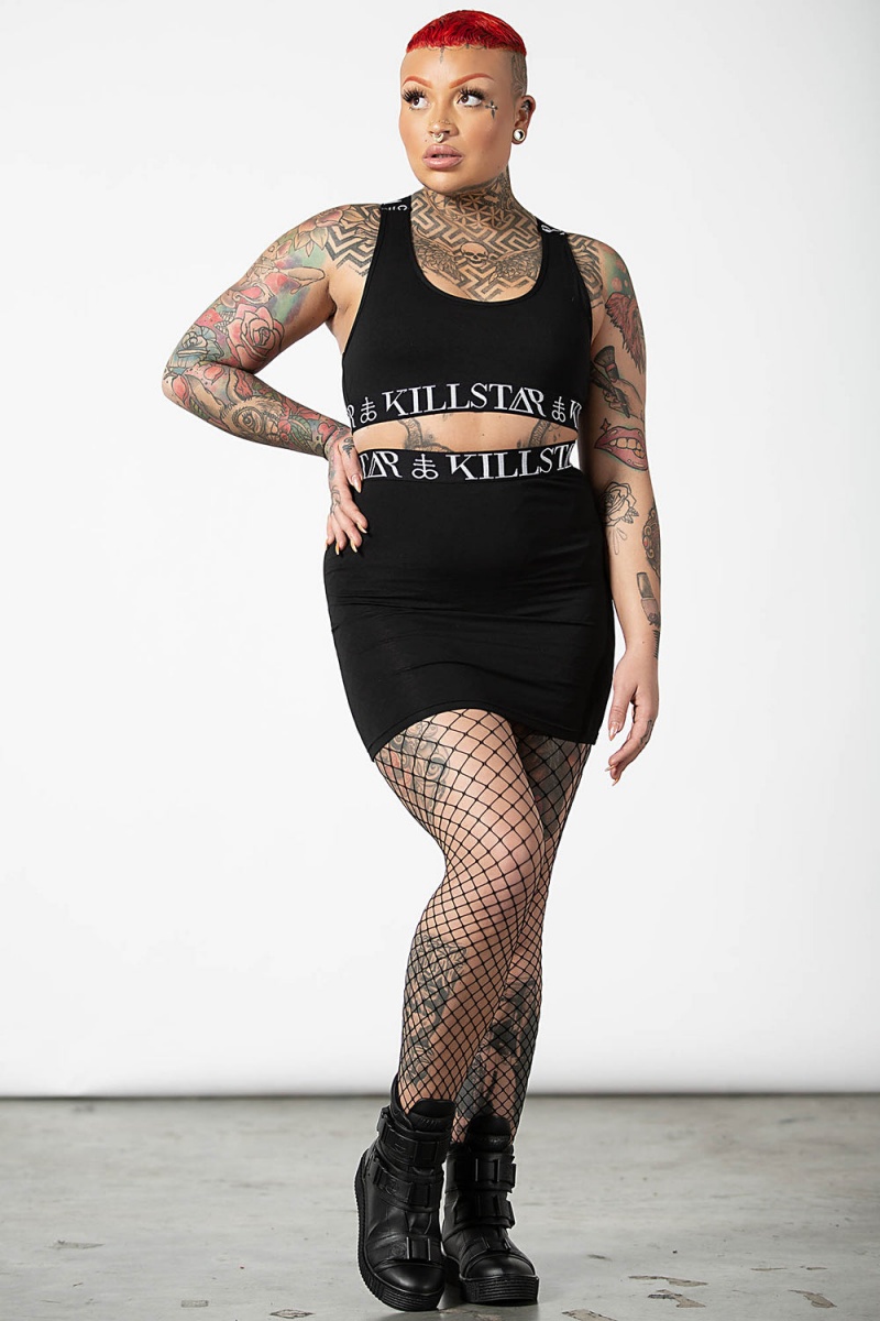 Killstar Prime Time Mini Skirt Černé | UIMWQF-031