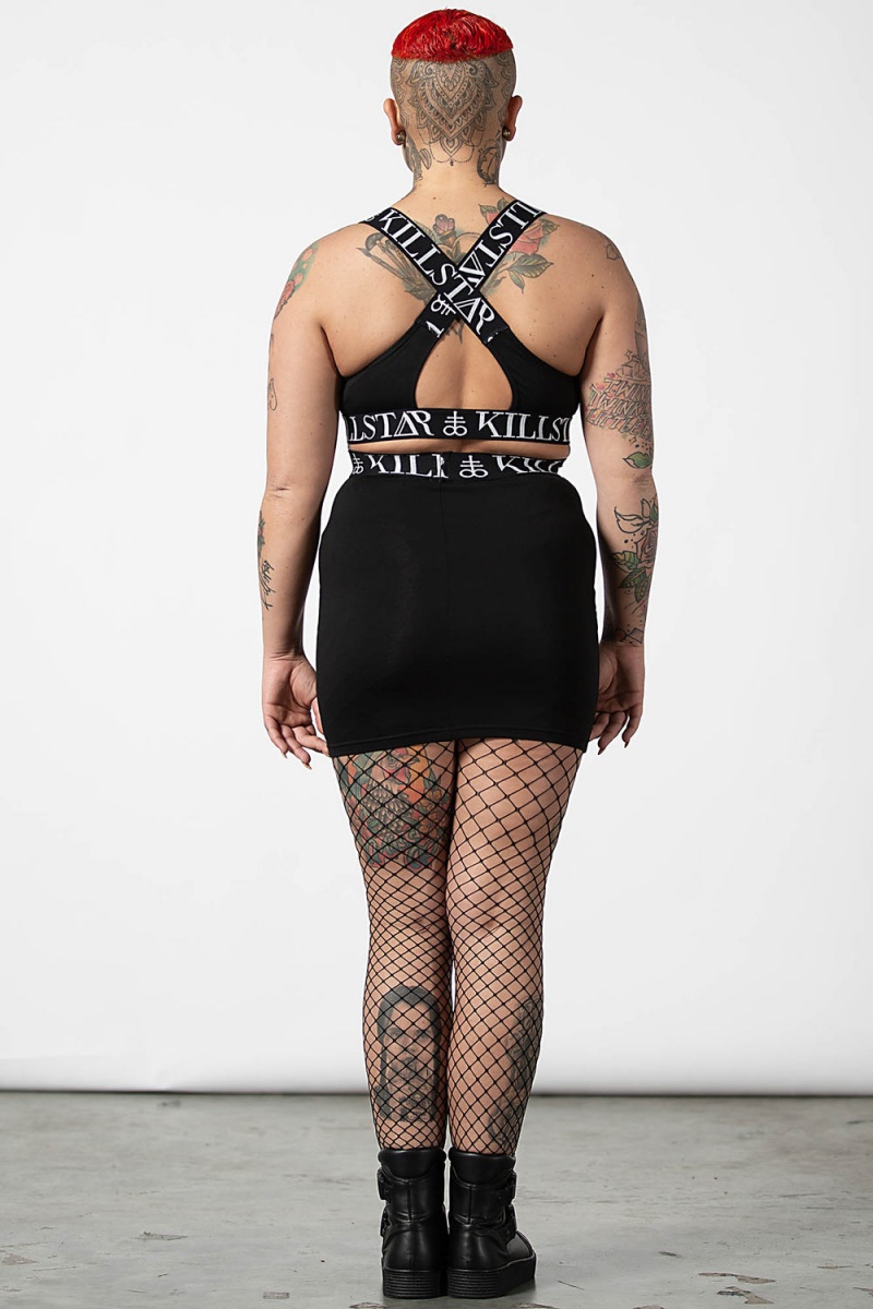 Killstar Prime Time Mini Skirt Černé | UIMWQF-031