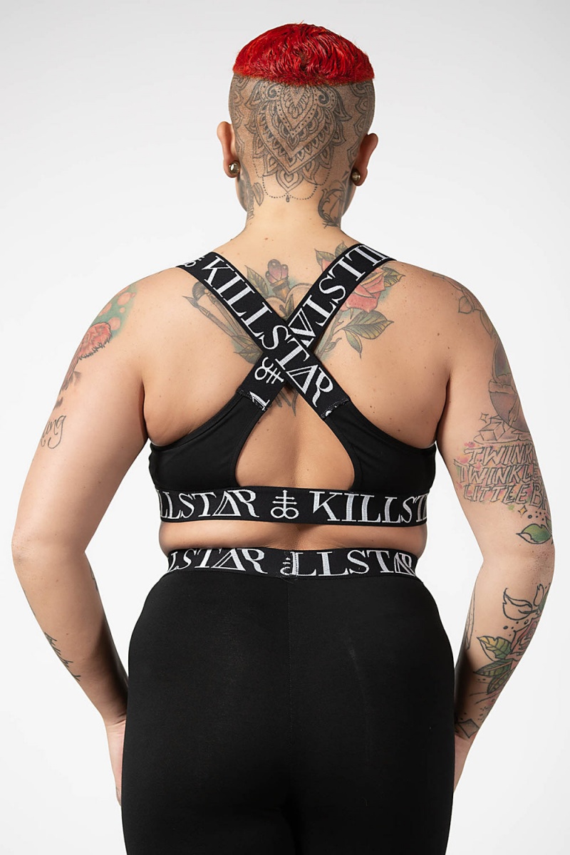 Killstar Prime Time Sports Bra Černé | IVXELY-964