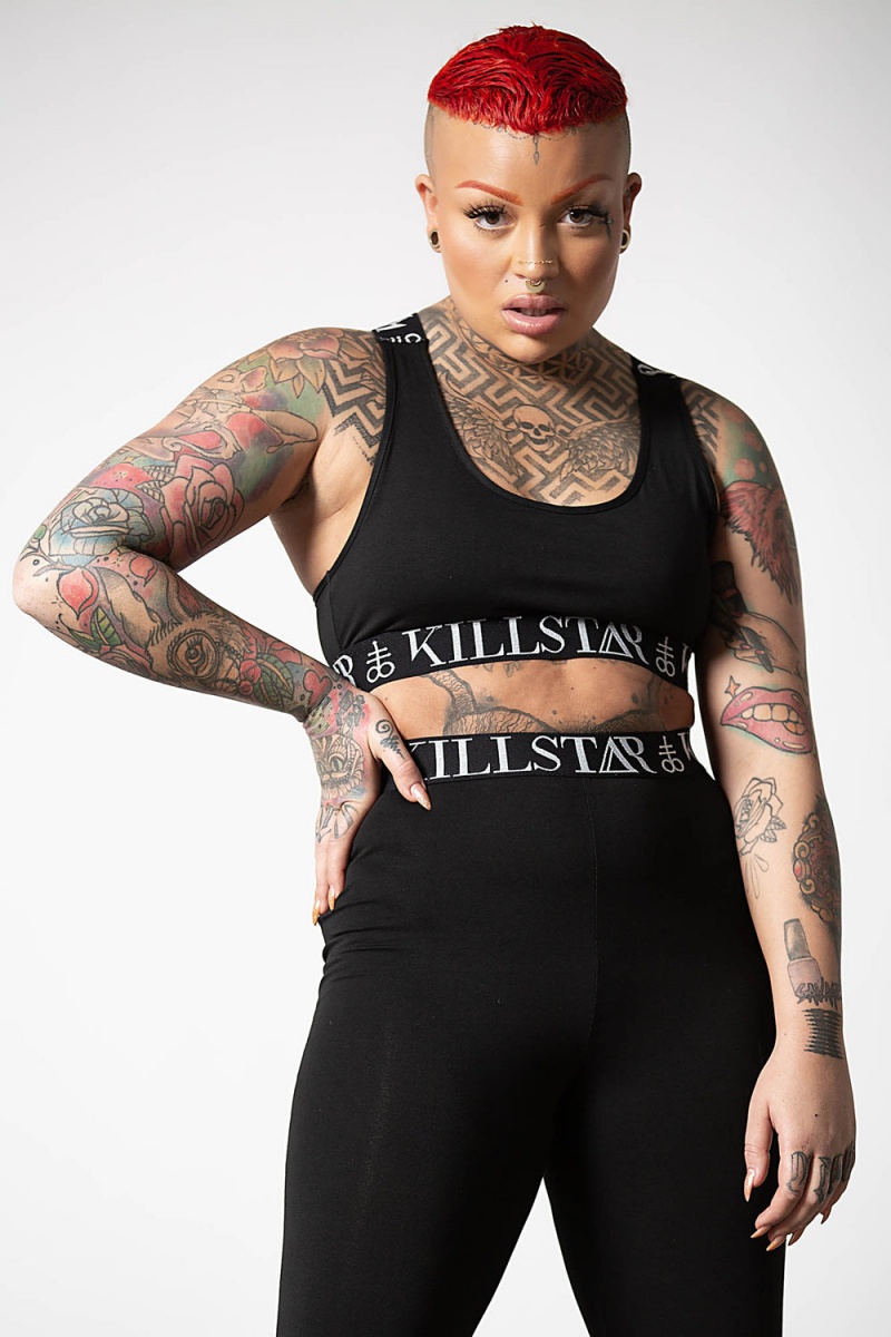 Killstar Prime Time Sports Bra Černé | IVXELY-964