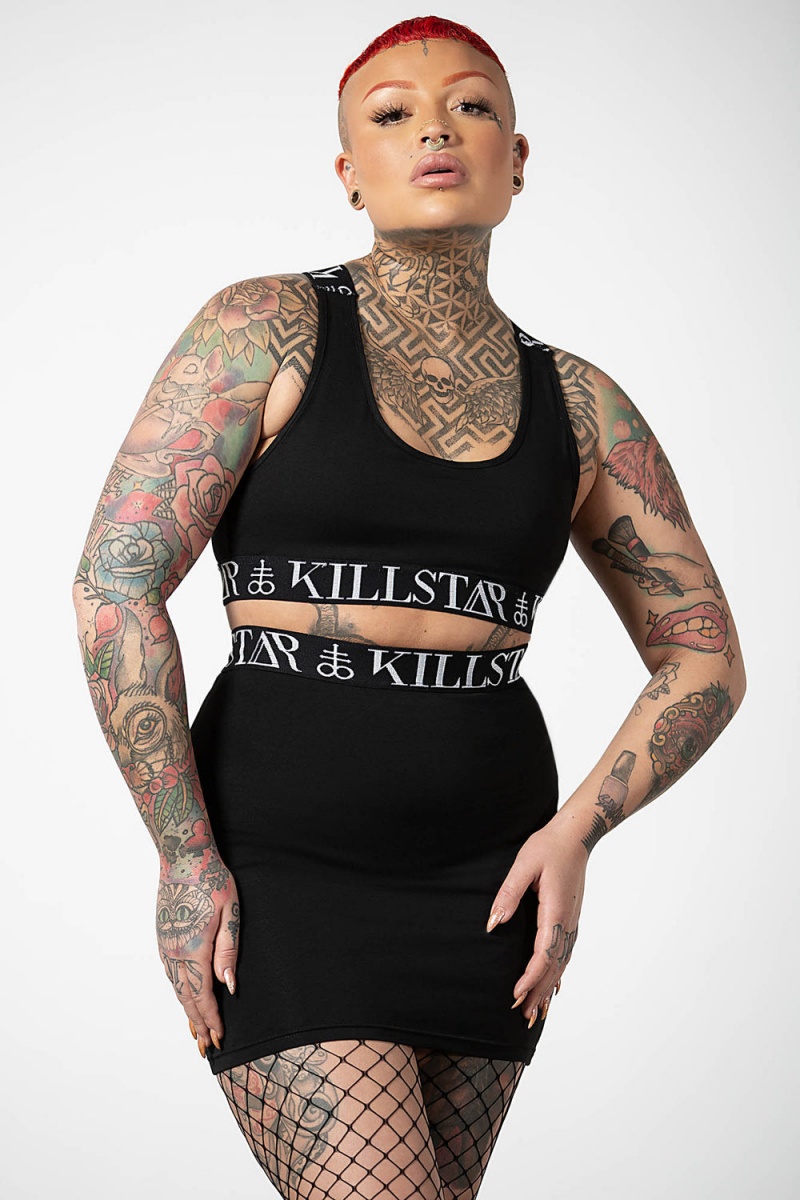 Killstar Prime Time Sports Bra Černé | IVXELY-964