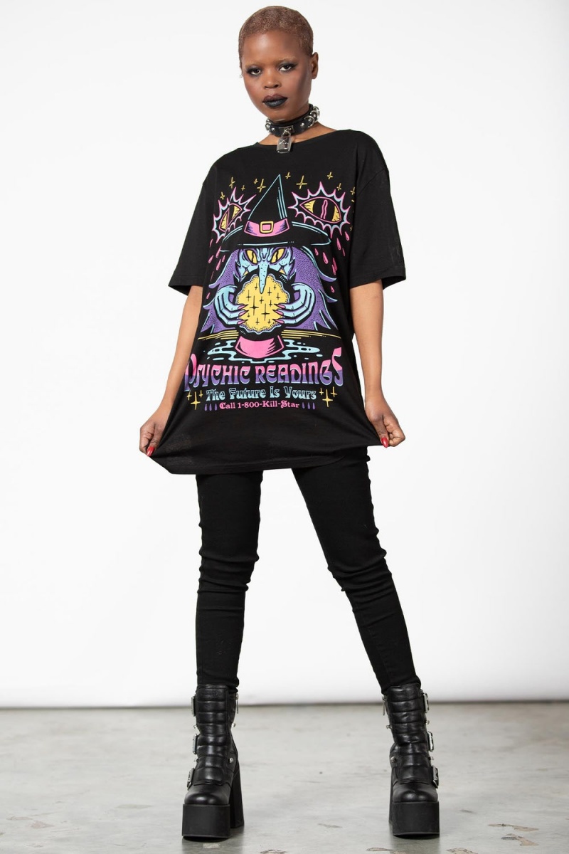 Killstar Psychic Reading T-Shirt Černé | ROHAVW-132