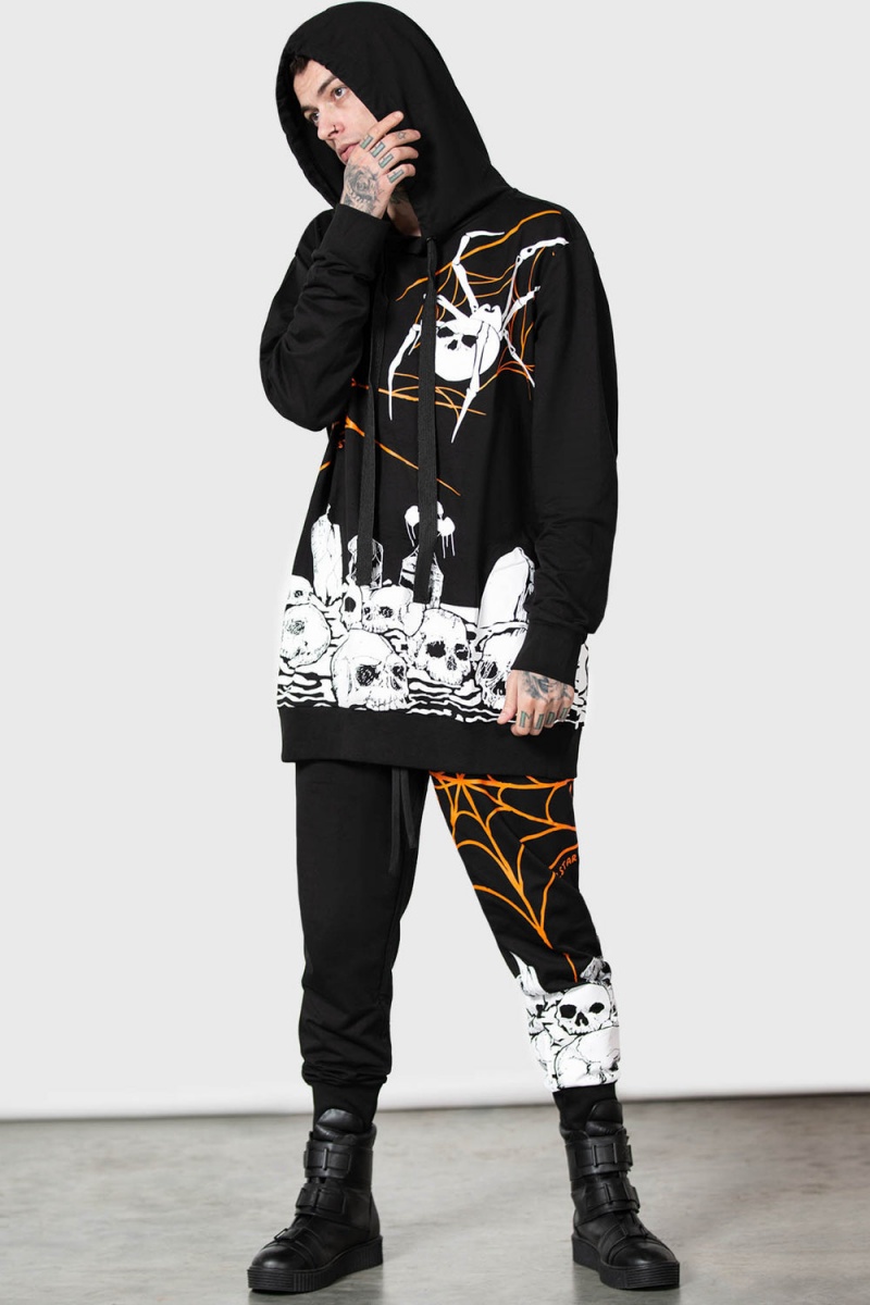 Killstar Pumpkin Reaper Hoodie Černé | QUYCBL-124