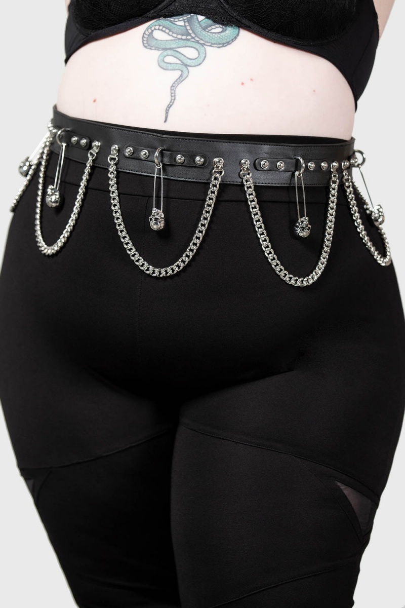 Killstar Punktured Belt [PLUS] Černé | UECTBV-892