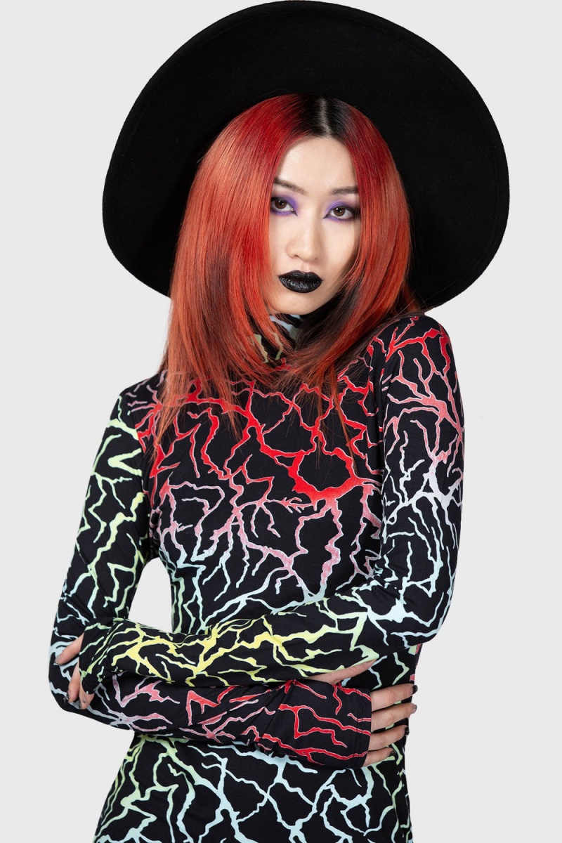 Killstar Raincloud Bodycon Šaty Černé | NOBLCX-186