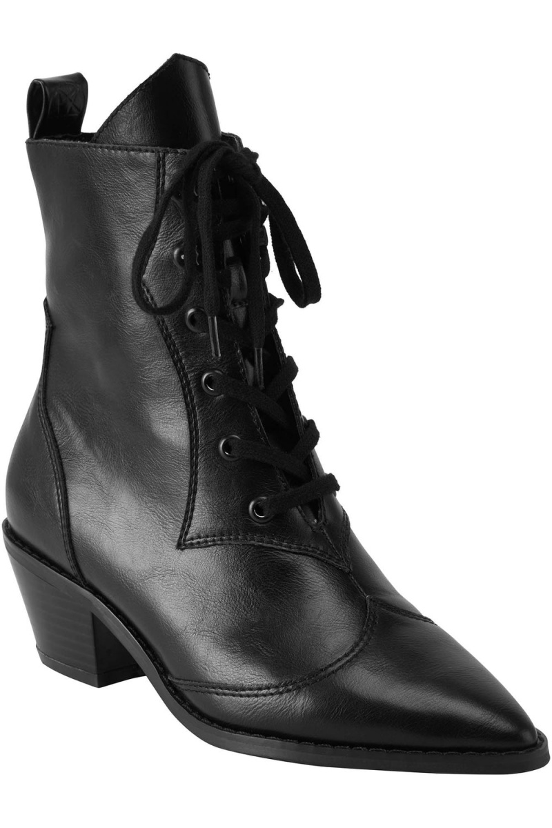 Killstar Raven Pointed-Špicí Bootie Černé | ZMPBTC-738