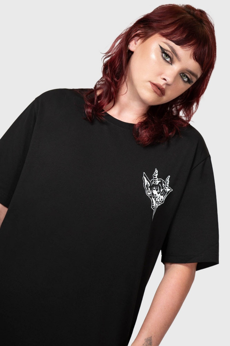 Killstar Rayn In Hell T-Shirt Černé | NHPWVX-192