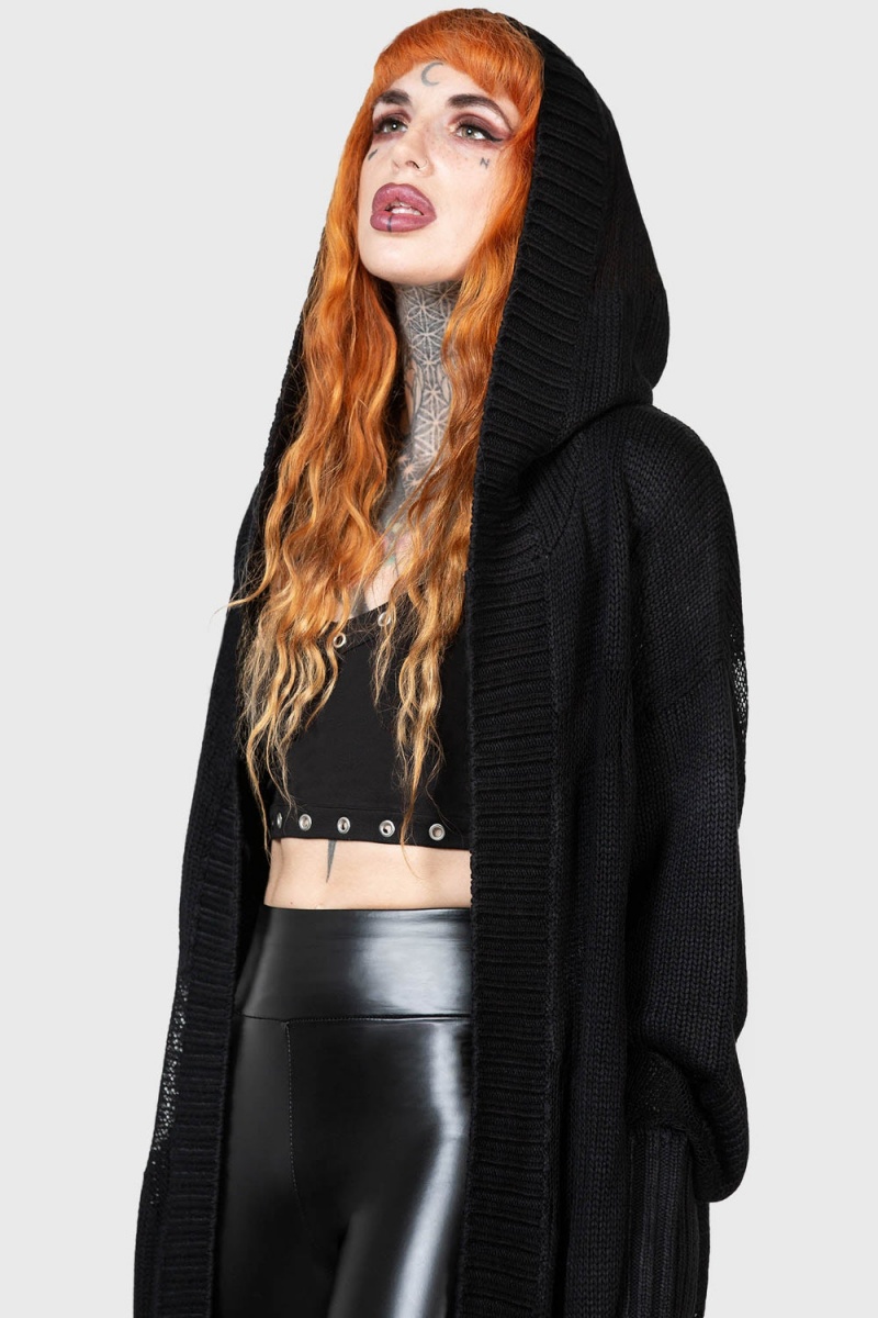 Killstar Red Rains Cardigan Černé | PURFHQ-941