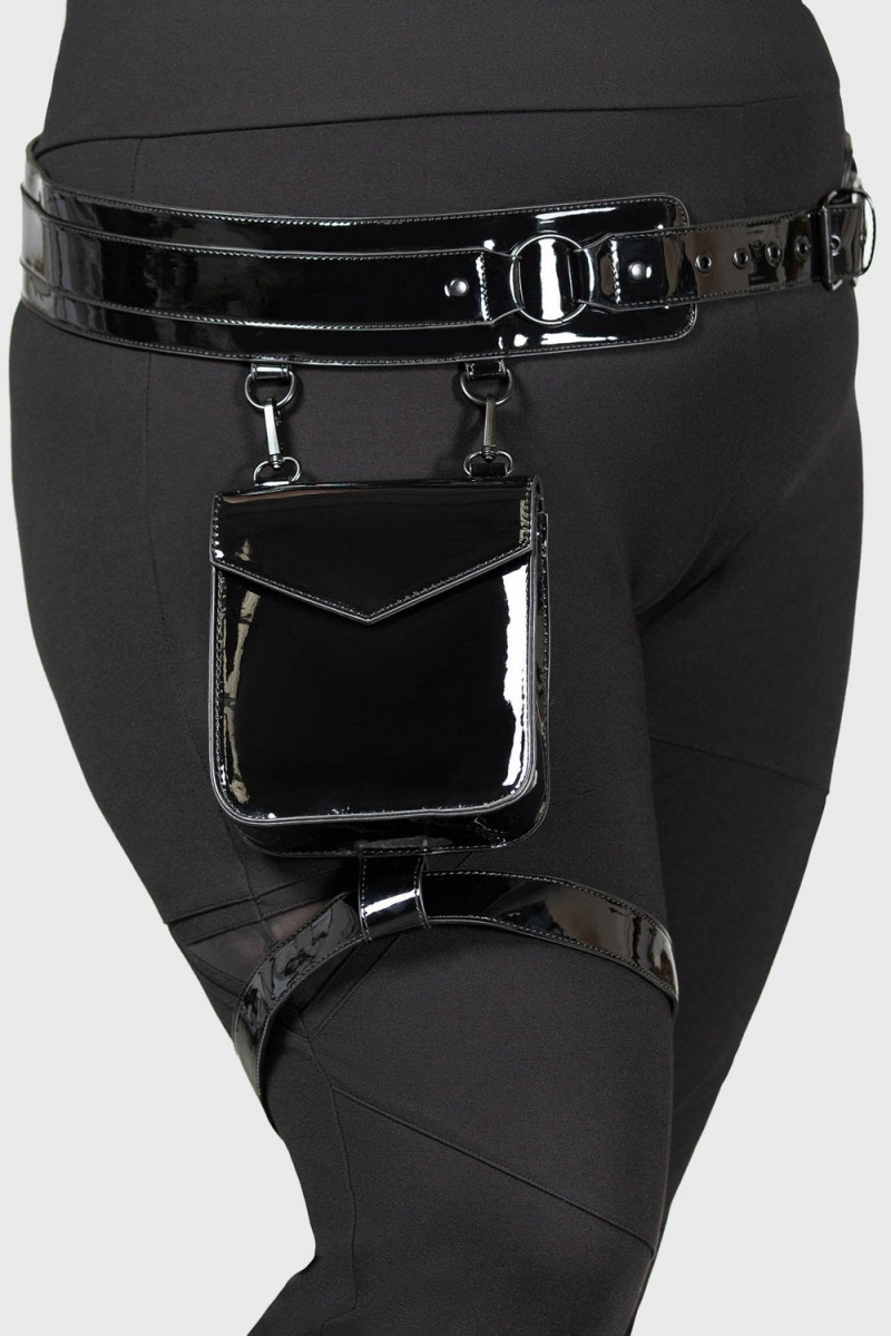 Killstar Renwick's Craw Waistbag [PLUS] Černé | VHOBTK-239