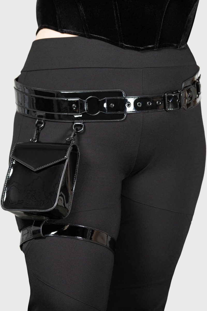 Killstar Renwick's Craw Waistbag [PLUS] Černé | VHOBTK-239
