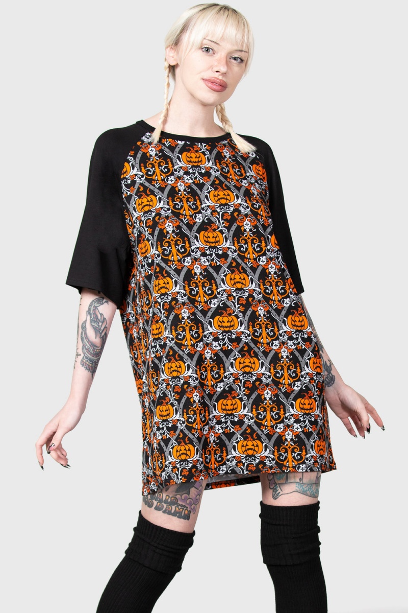Killstar Ringer T-Shirt Černé | ABFWIO-021