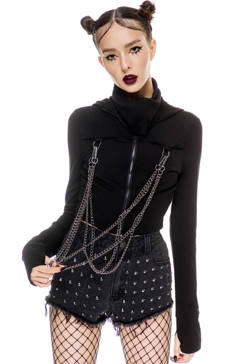 Killstar Rogue Masked Hoodie Černé | OJQIYF-064