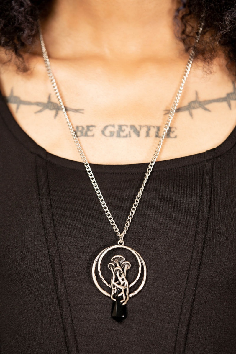 Killstar Root Of Evil Necklace Stříbrné | PQLWEB-853