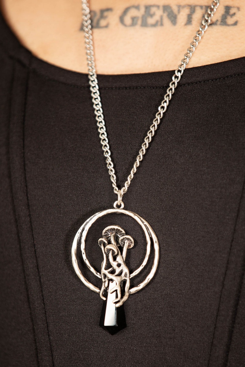 Killstar Root Of Evil Necklace Stříbrné | PQLWEB-853