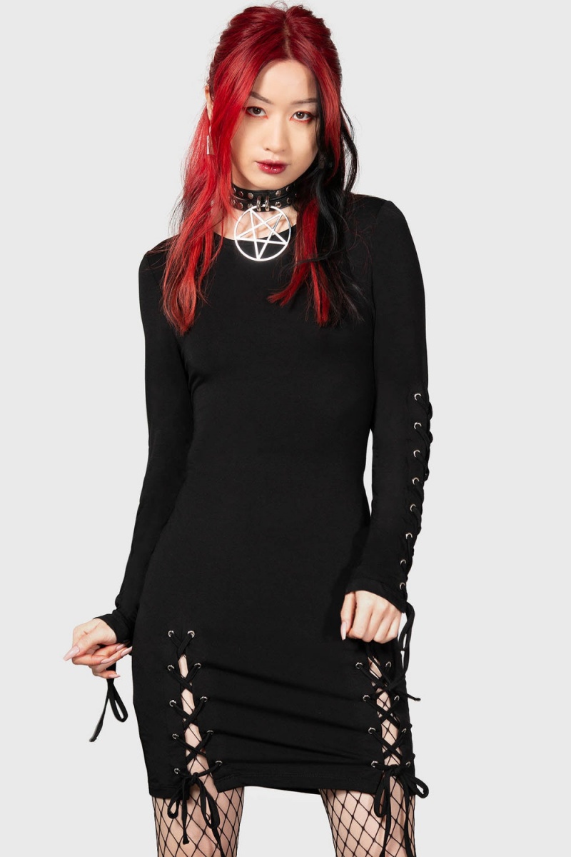 Killstar Rory Bodycon Šaty Černé | HBDCJX-807