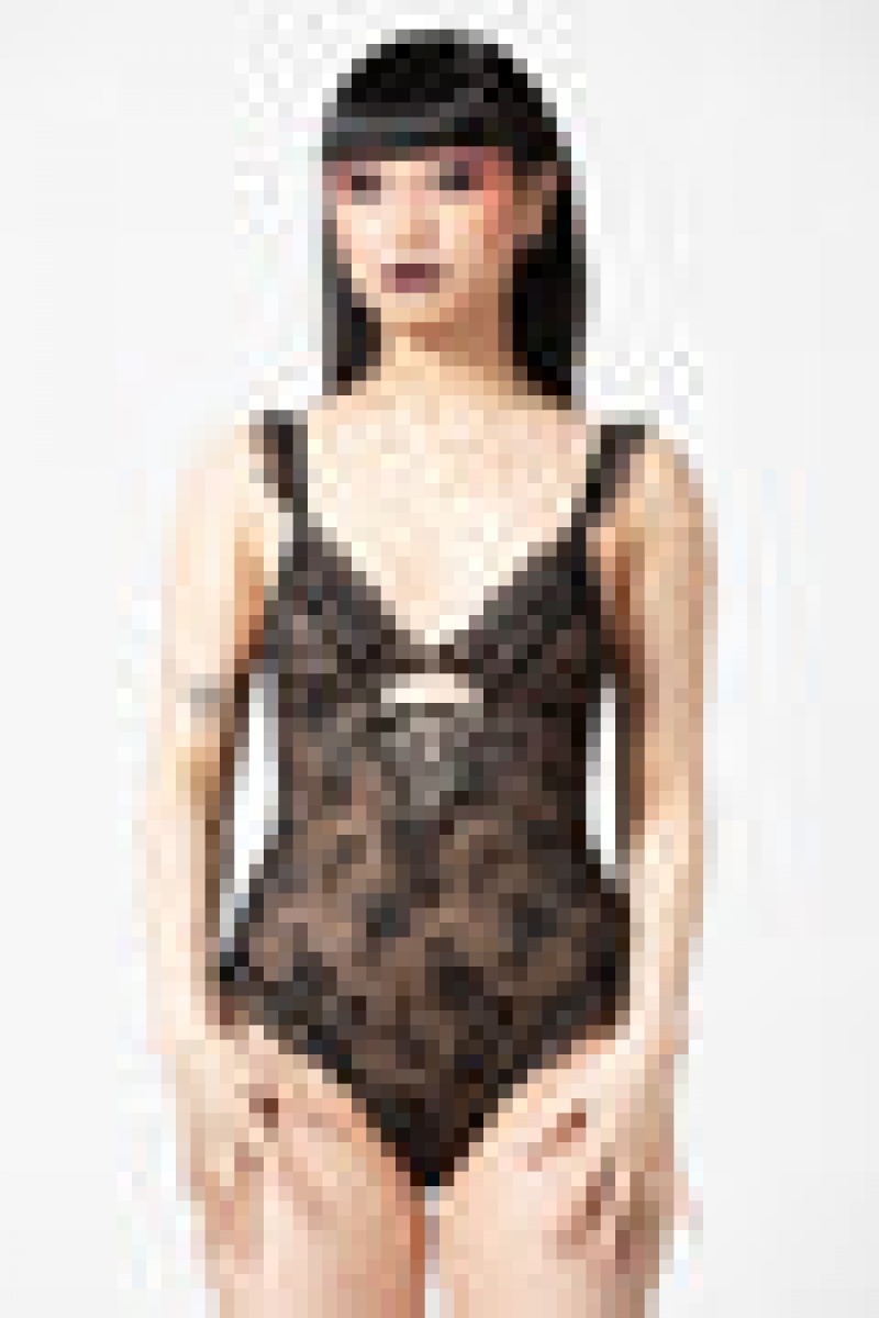 Killstar Sabelina Krajkové Bodysuit Černé | DKFLCB-673