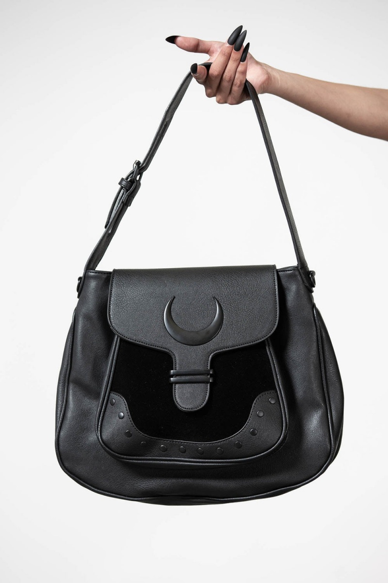 Killstar Sacred Moon Satchel Bag Černé | GKBQCJ-395