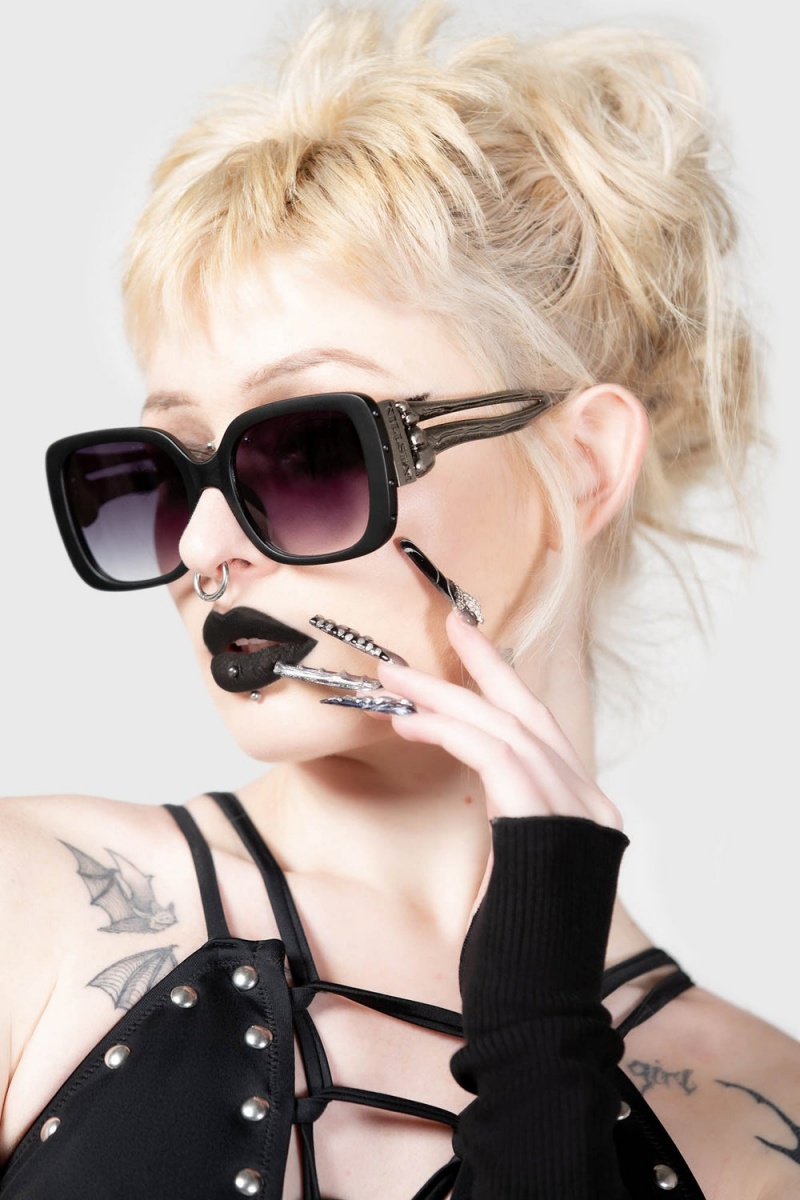 Killstar Sally Sunglasses Černé | JPYVMZ-856