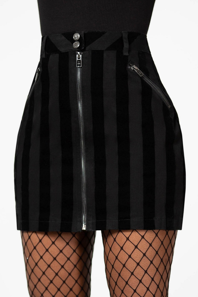 Killstar Scallywag Mini Skirt Černé | QLDIHZ-480