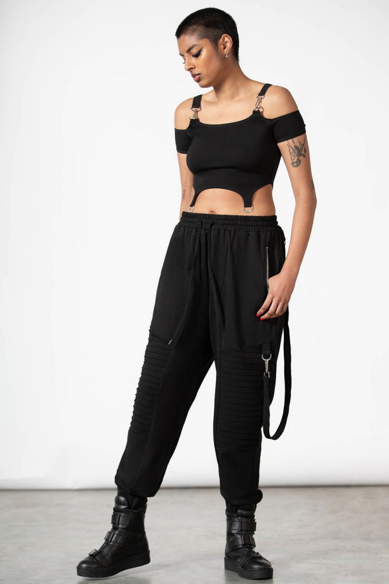 Killstar Scourge Joggers Černé | WJSKNM-415