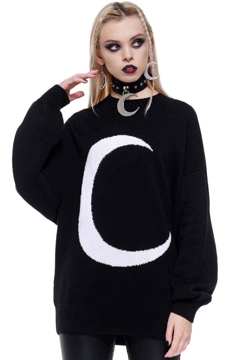 Killstar Selena Knit Svetrové Černé | EIJWFQ-631