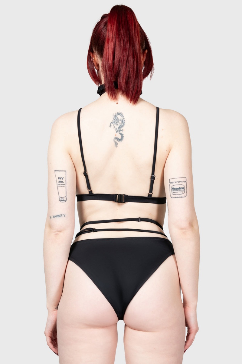 Killstar Sereia Bikiny Černé | MTZFRQ-502
