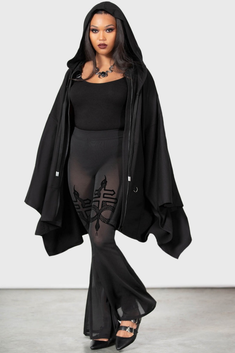 Killstar Serpentine Powermesh Flares Černé | FJUNQB-932