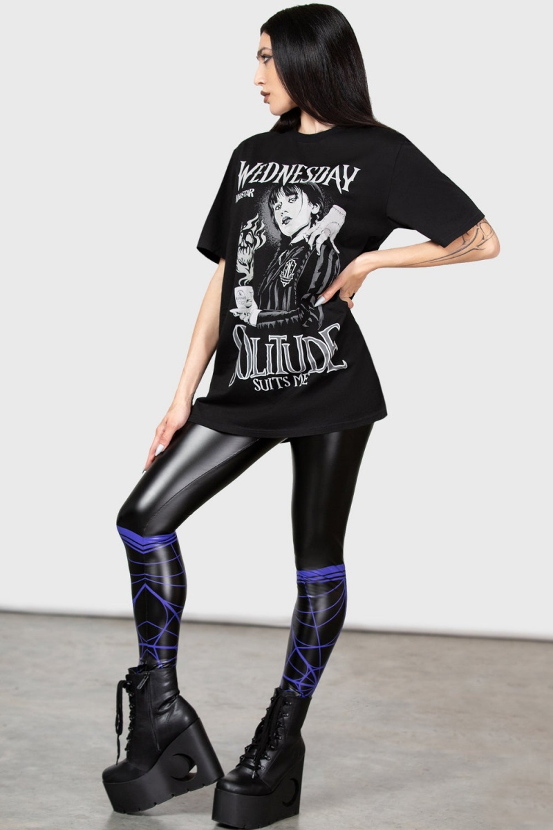 Killstar Sharp-Edged T-Shirt Černé | NZBUKG-471