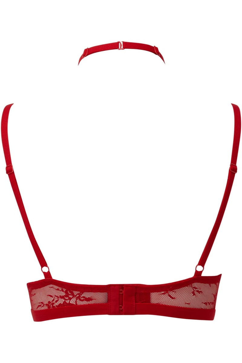 Killstar Sheer Evil Bra [SCARLET] Červené | ILJZUR-539