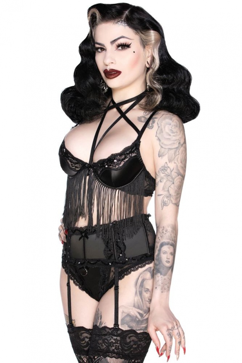 Killstar She's Poison Bra [B] Černé | LXFSCZ-496