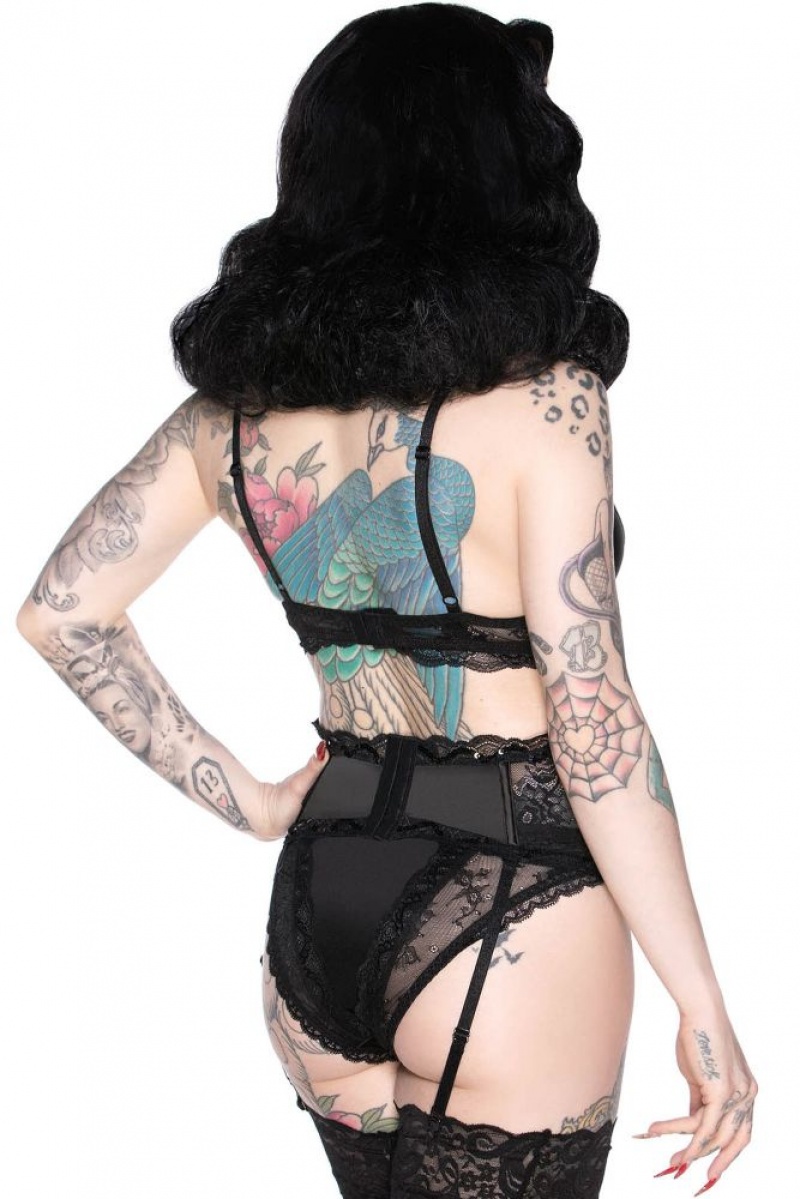 Killstar She's Poison Bra [B] Černé | LXFSCZ-496