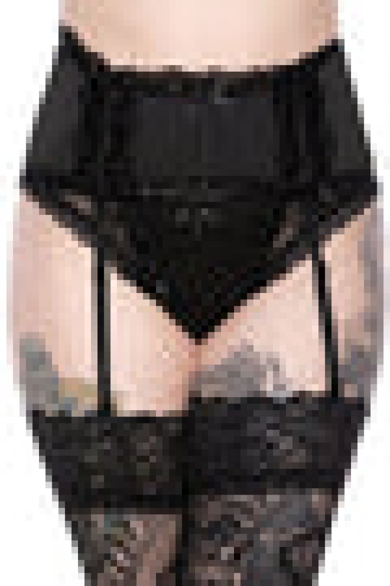 Killstar She's Poison Garter Belt [B] Černé | NQCBRD-365