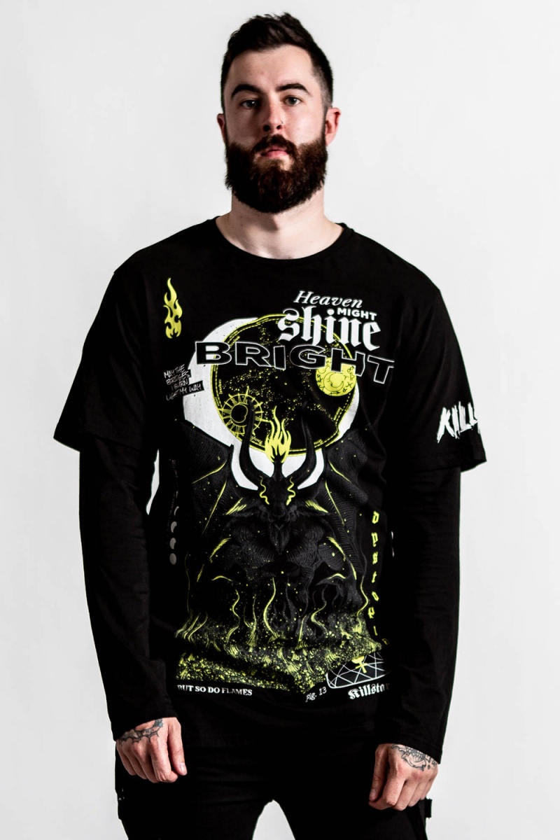 Killstar Shine Bright 2-Layer Top Černé | HFTDGN-025
