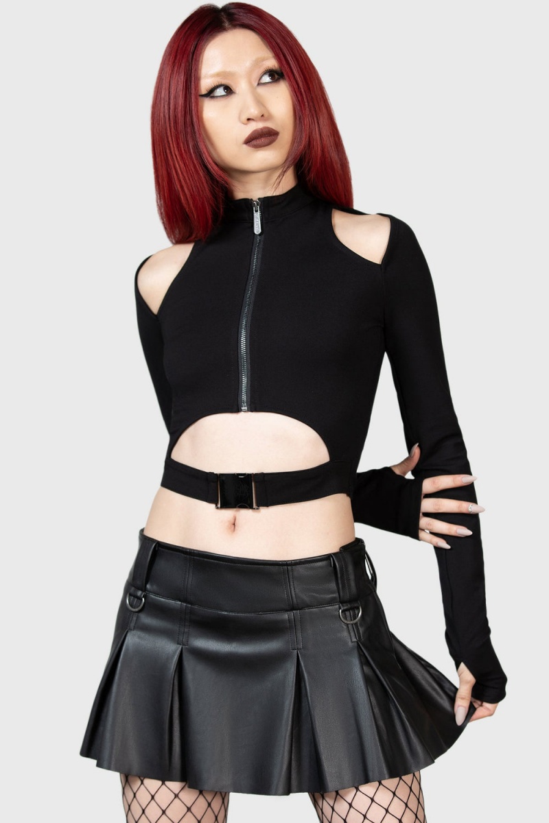 Killstar Sigilla Mini Skirt Černé | GCRUQT-984