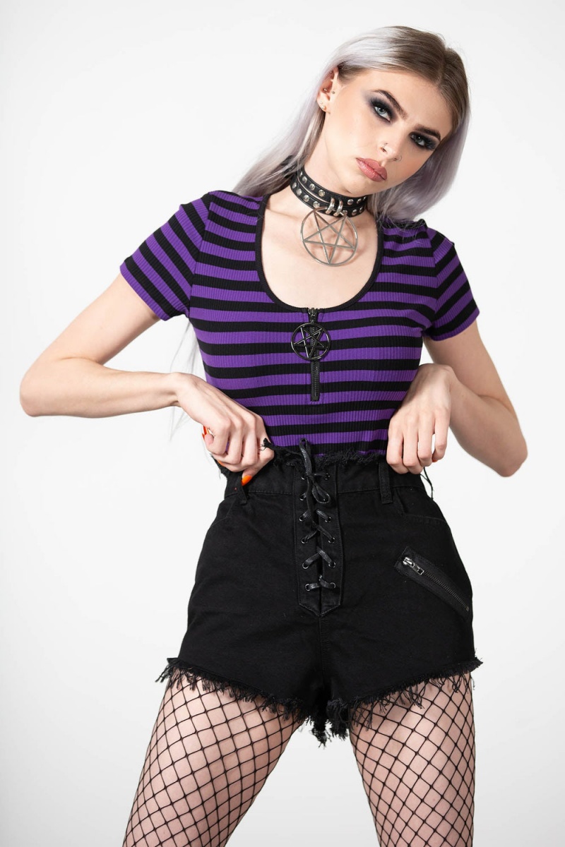 Killstar Skylla Bodysuit [PURPLE] Fialové | AWKHNV-470