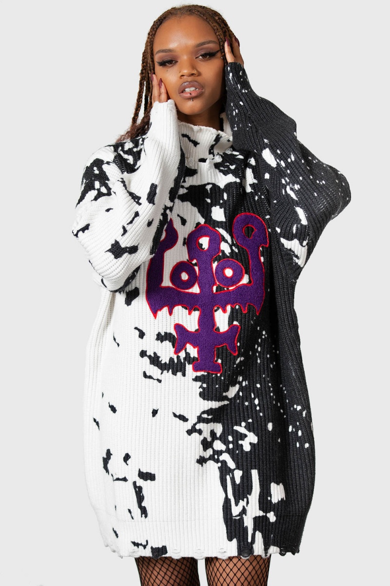 Killstar Slime Time Knit Svetrové Černé | GTQPUY-725