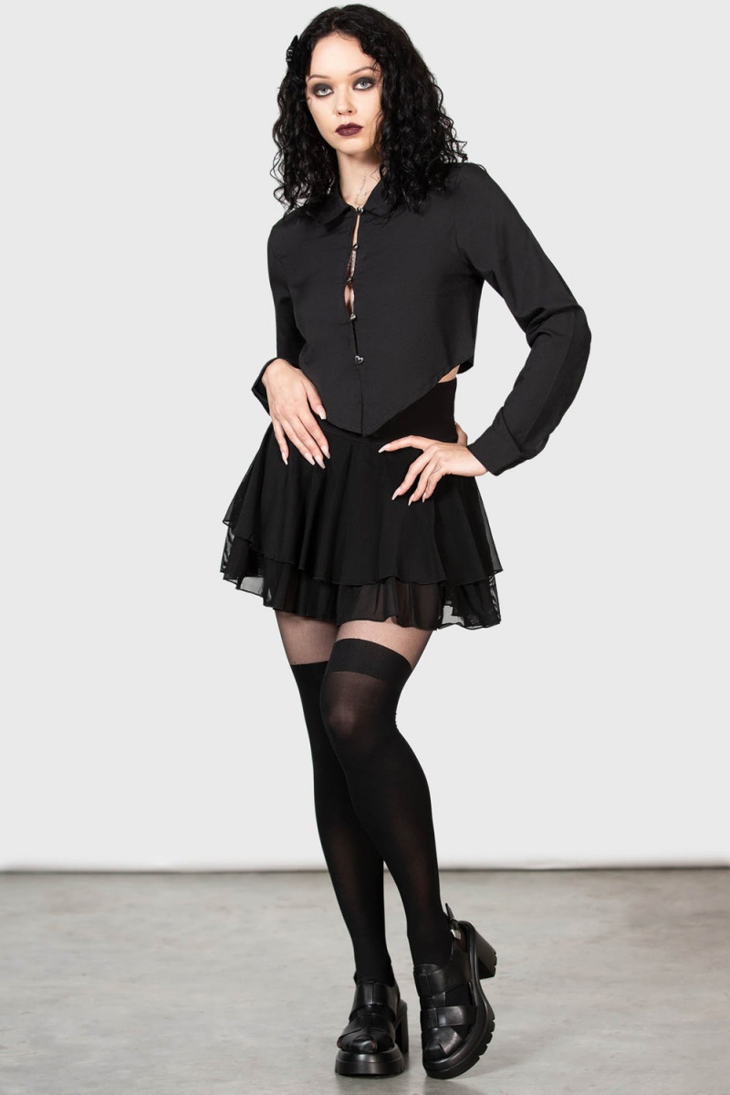 Killstar Sofia Shirt Černé | GRMNFA-523