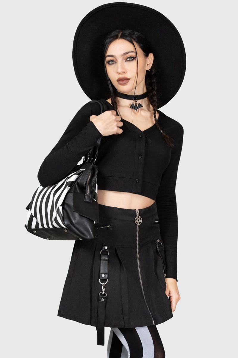 Killstar Solitude Suits Me Cardigan Černé | CVEMKI-716