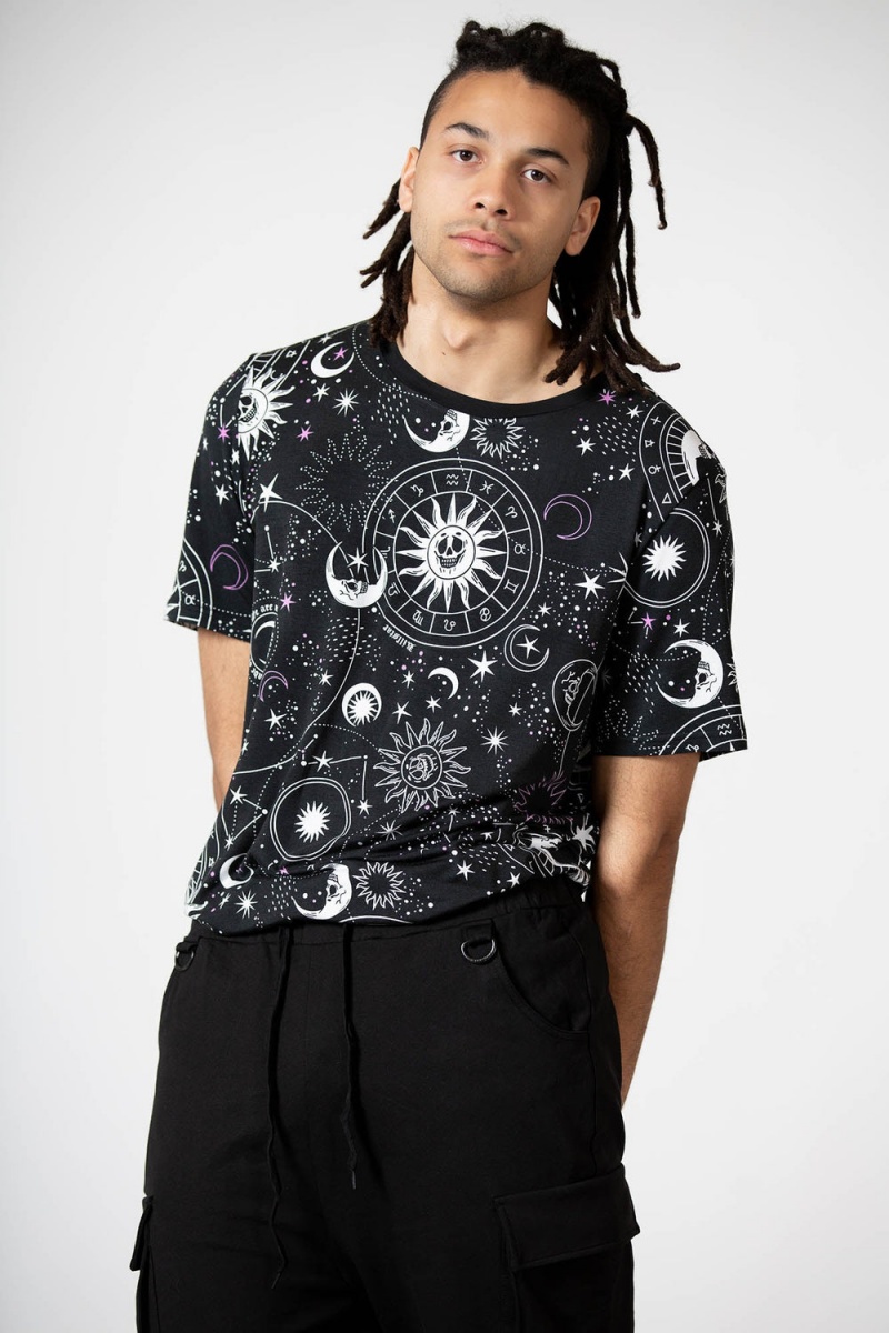 Killstar Solstice T-Shirt Černé | YTQRFI-827