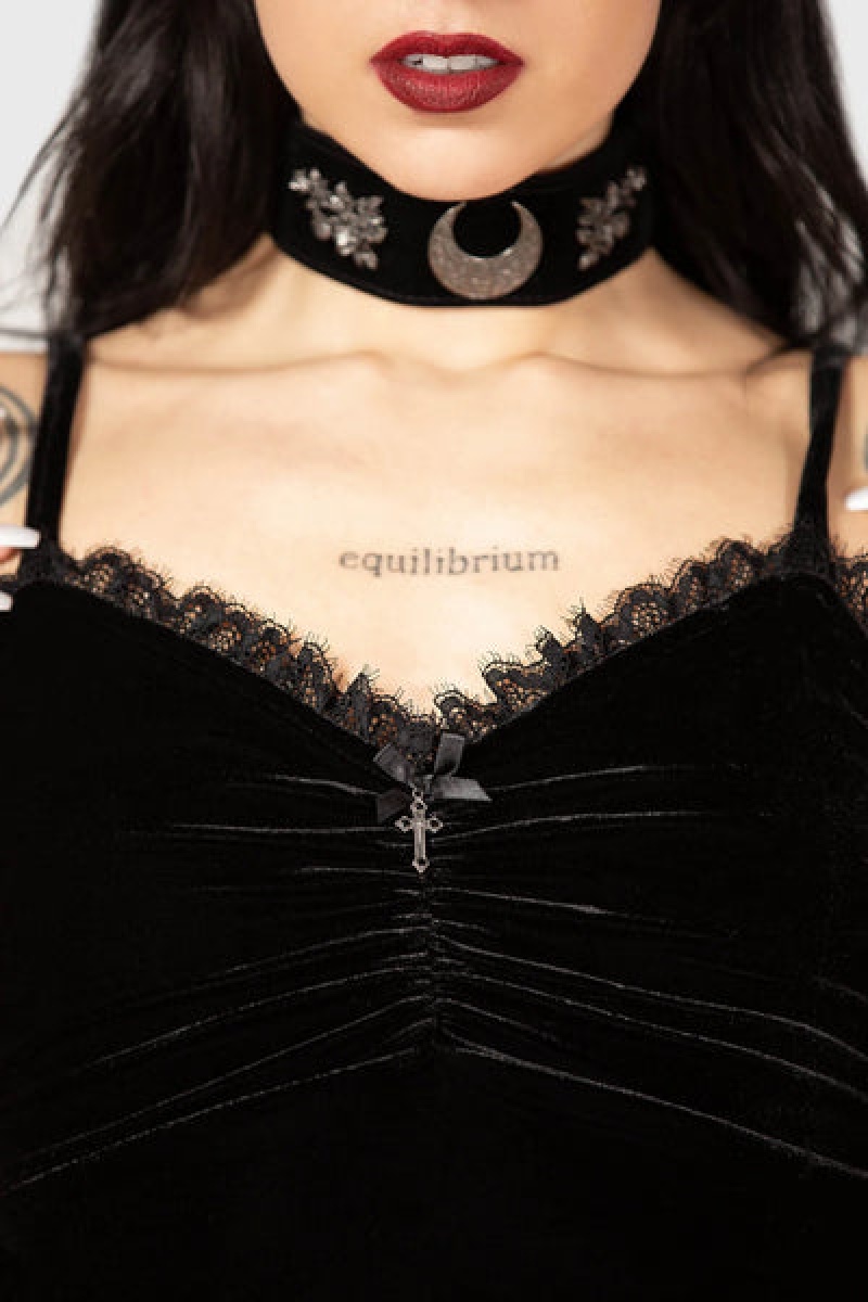 Killstar Sorrow For Sin Top Černé | LWVUTE-642