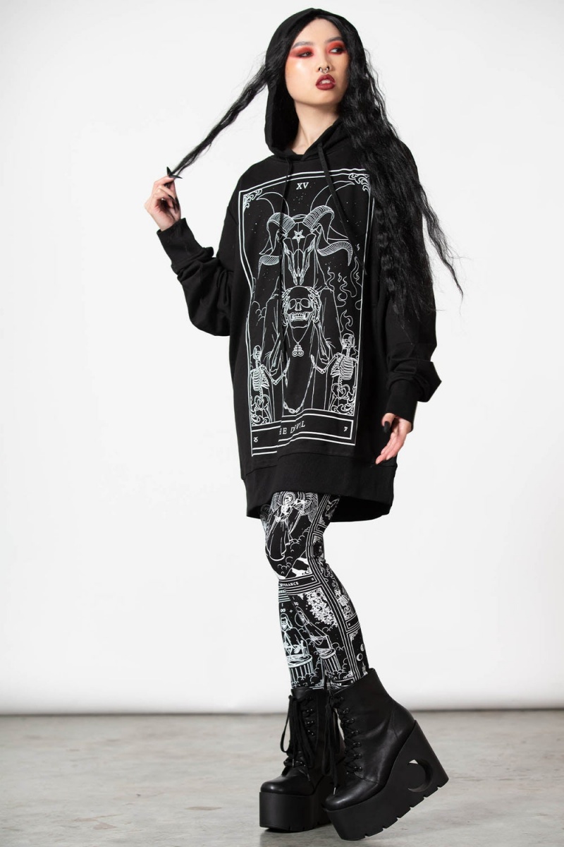 Killstar Soul Card Hoodie Černé | OIZFRP-509