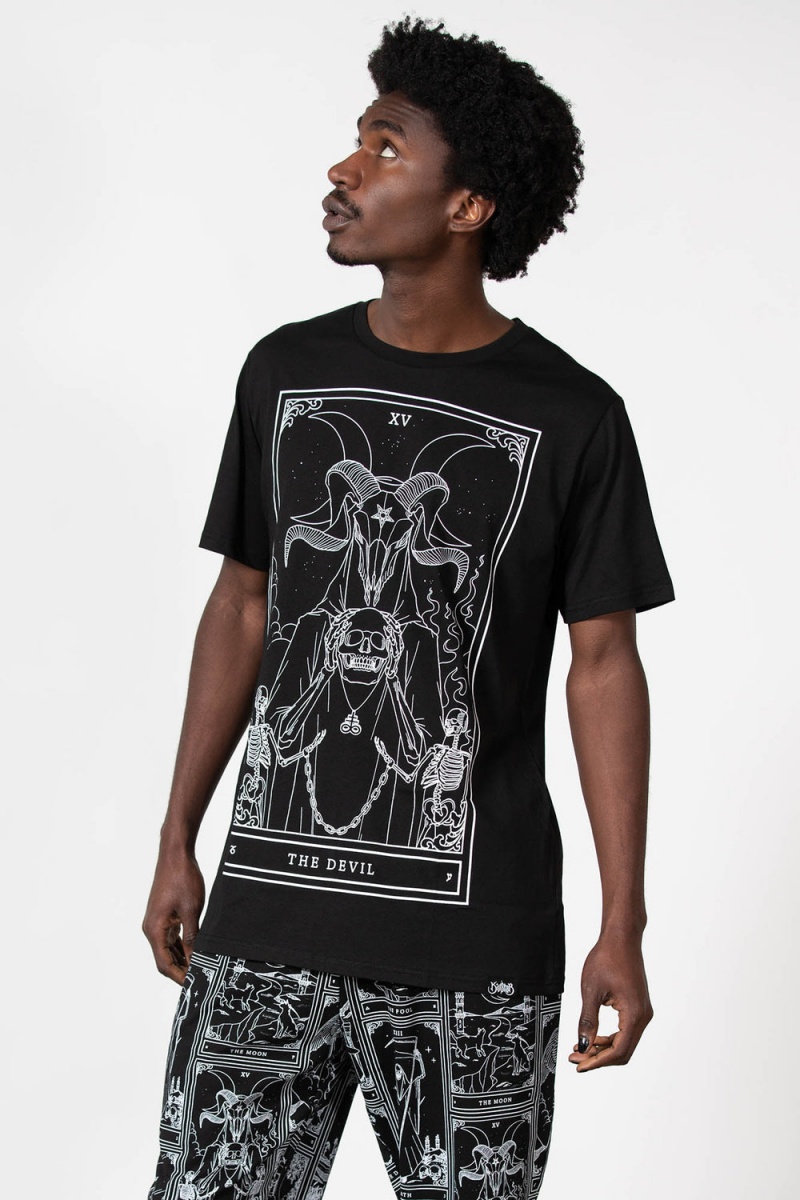 Killstar Soul Card T-Shirt Černé | UFGTIA-986