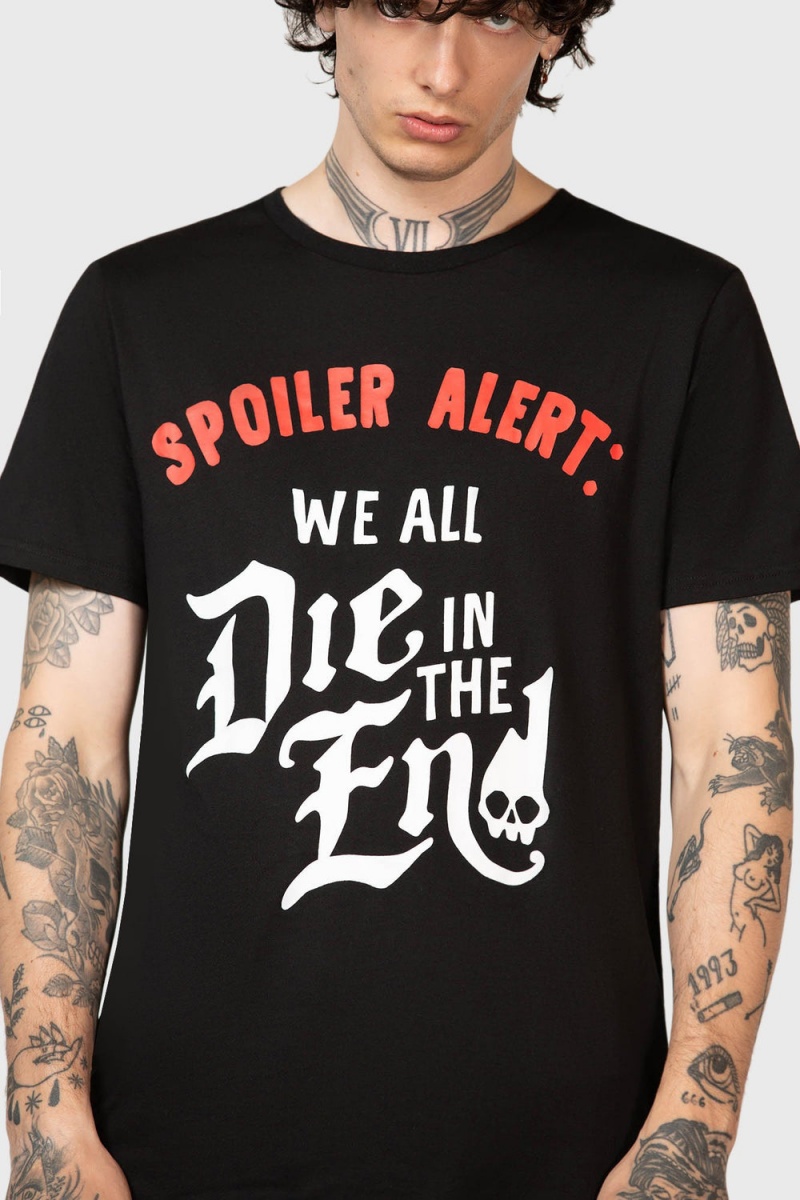 Killstar Spoiler T-Shirt Černé | NGKOCI-863