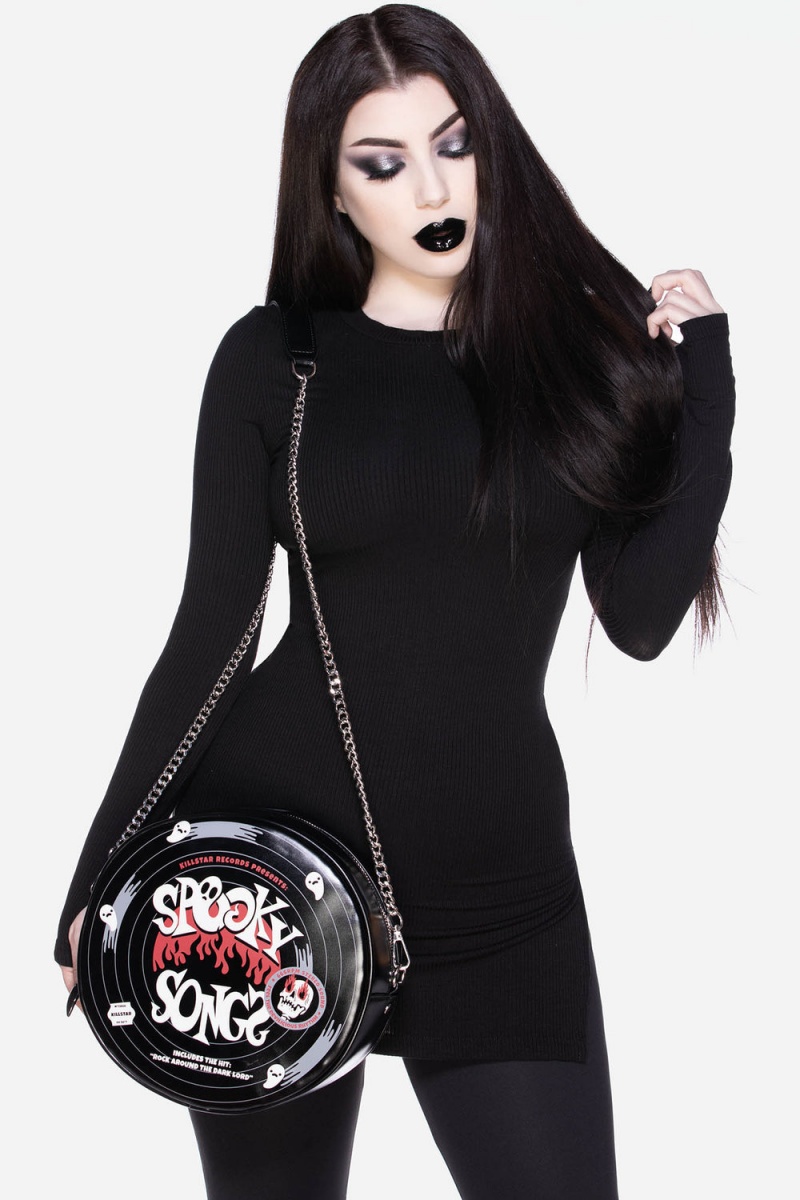 Killstar Spooky Songs Handbag Černé | KFQHSD-653